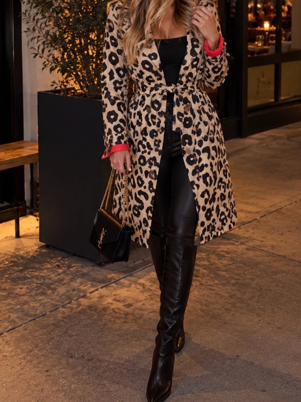 CHEETAH TRANCH COAT